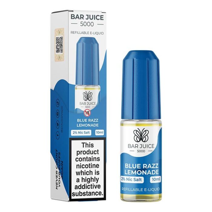 Bar Juice 5000 Blue Razz Lemonade Nic Salts | Order Bar Juice Nic Salts from Blighty Vapes Online Vape Store